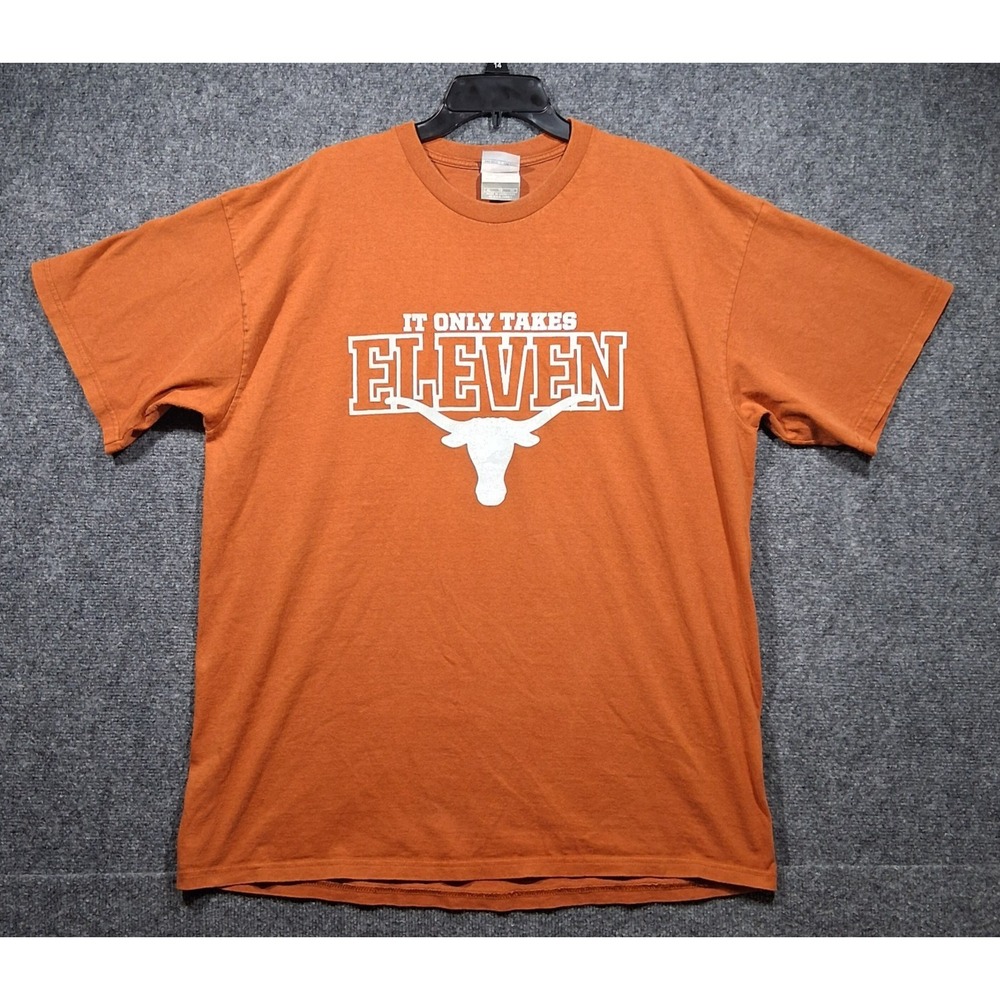 Nike Team Texas Longhorns It Only Takes Eleven Burnt Orange Graphic Tee Mens XL